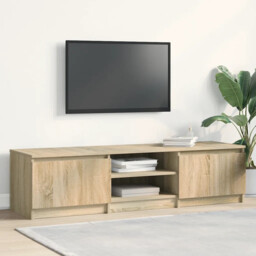Tv Cabinet Sonoma Oak 140x40x35.5 Cm Engineered Wood Vidaxl