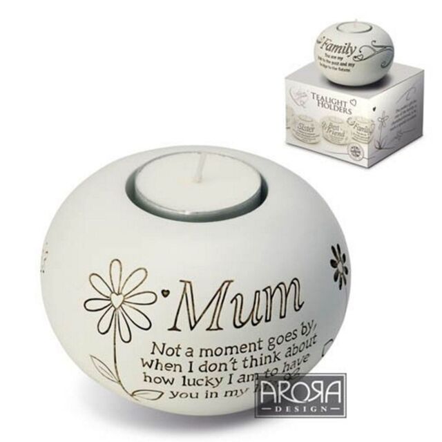 Arora Said With Sentiments Mum Tealight Candle Holder Mother Ornament