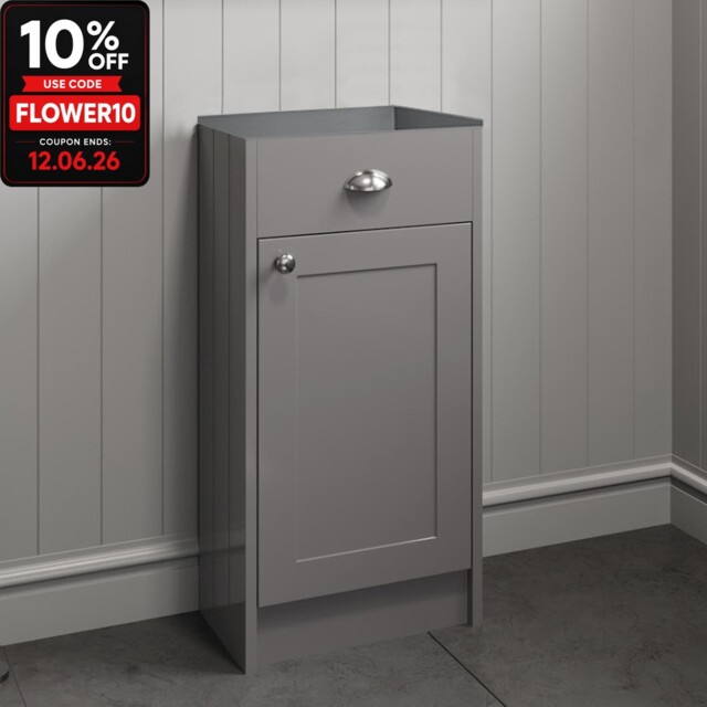 400mm Bathroom Vanity Unit Storage Cabinet Furniture Grey Traditional