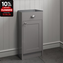 400mm Bathroom Vanity Unit Storage Cabinet Furniture Grey Traditional
