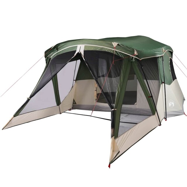 Camping Tent With Porch 4-person Lightweight Dome Green Waterproof