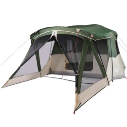 Camping Tent With Porch 4-person Lightweight Dome Green Waterproof