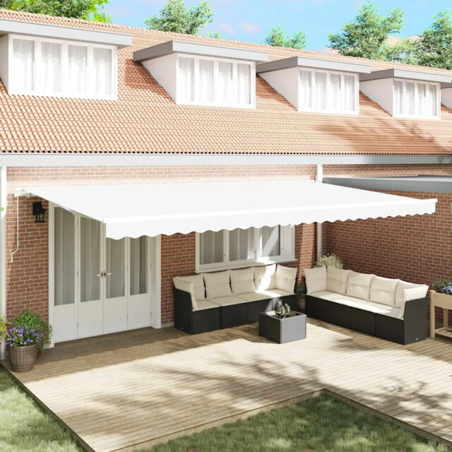 Awning Replacement Fabric White 600 X 300 Cm Canvas Vidaxl