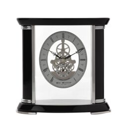 Wm.widdop Piano Wood Skeleton Movement Mantel Clock 19.5cm