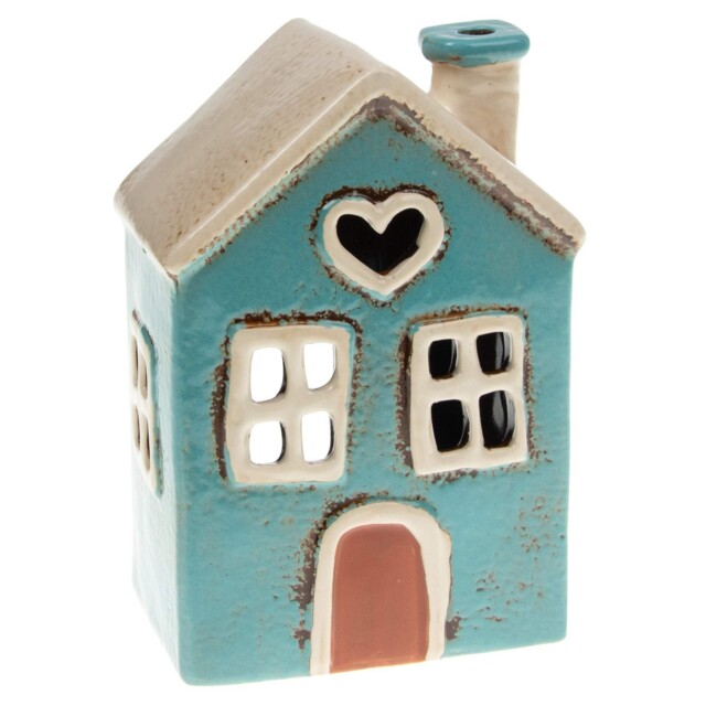 Teal Heart House Tealight Holder - Great Home & Gift Item