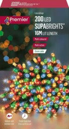 200 Multicolour Led String Lights Christmas Tree Action Lights 16m