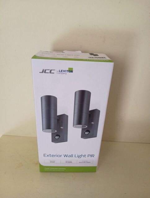 Jcc Leviton Decorative Exterior Wall Light Pir Ip44 Anthracite Finish