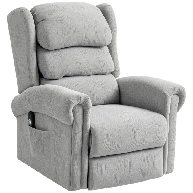 Homcom Power Lift Recliner Chair With Remote Control For Elderly