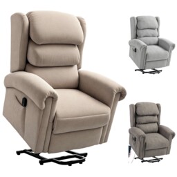 Homcom Power Lift Recliner Chair With Remote Control For Elderly