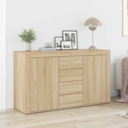 Sideboard Sonoma Oak 120 X 36 X 69 Cm Engineered Wood Vidaxl