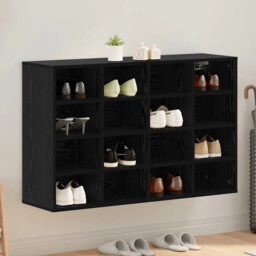 Shoe Cabinet Black Oak 103 X 30 X 67 Cm Engineered Wood Vidaxl