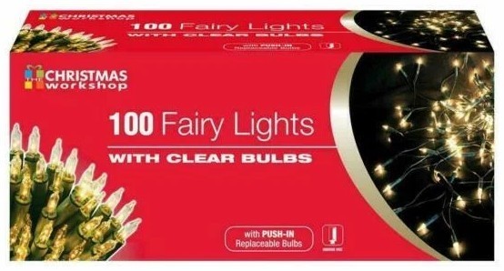 The Christmas Workshop 100 Shadeless Indoor Clear Fairy Lights 75220