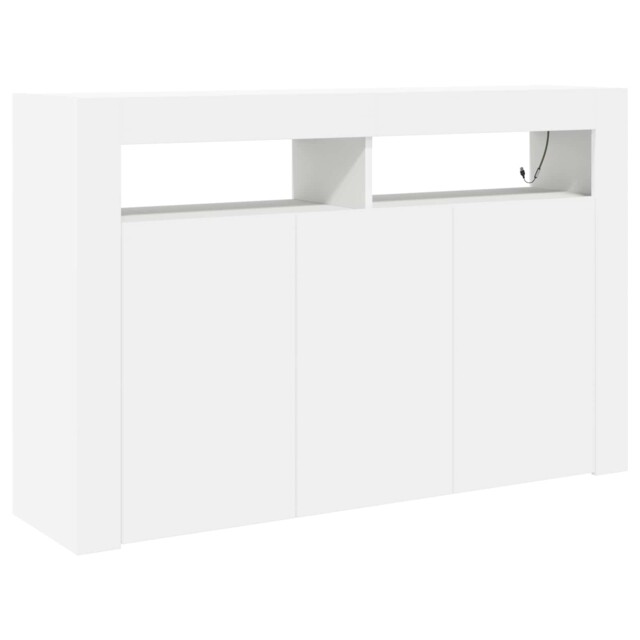 Sideboard With Led Strip Lights With Shelf Engineered Wood Modern