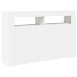 Sideboard With Led Strip Lights With Shelf Engineered Wood Modern