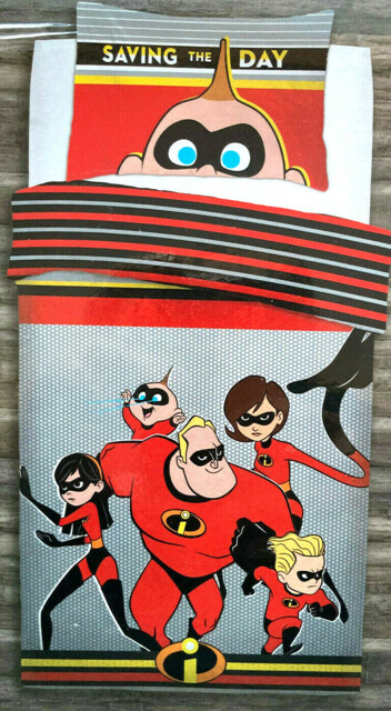 Disney Incredibles Single Duvet Quilt Cover Set Boys Kids Childrens