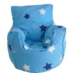 Cotton Blue Stars Bean Bag Arm Chair With Beans Toddler Size From Bean