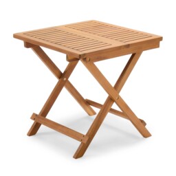 Folding Garden Side Table, Acacia Hardwood Outdoor Coffee Table,
