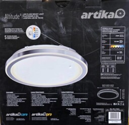 Artika Altitude Flush Mount Led Ceiling Light Fixture 2500lm Dimmable