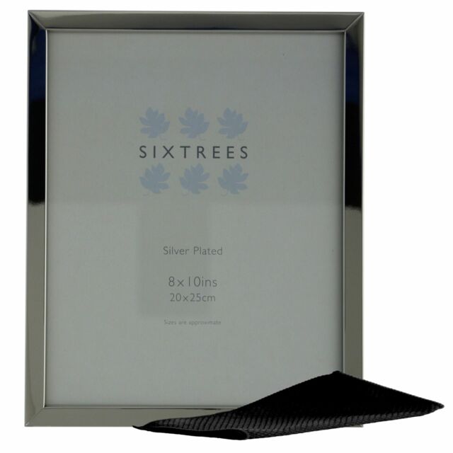 Sixtrees Elite 2-120-80 Square Edge Silver Plated 10x8 Inch Photo