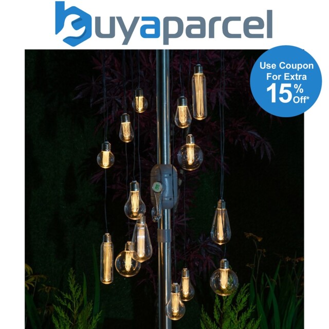 15 X Noma Edison Bulb Chandelier String Parasol Garden Lights 1018005