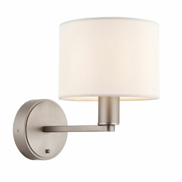 Endon Daley 40w E14 Ip20 Wall Light Matt Nickel Plate & Marble Faux