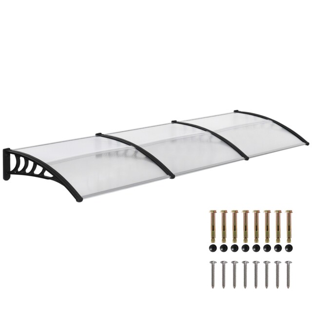Outsunny Door Canopy Outdoor Awning Rain Shelter For Window Porch
