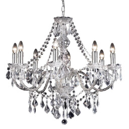 Ceiling Light Silver Clarence 8 Chrome Endon 308-8cl