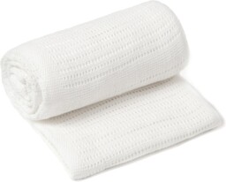 Soft Cotton Cellular Baby Blanket White Pram Moses Basket Shawl
