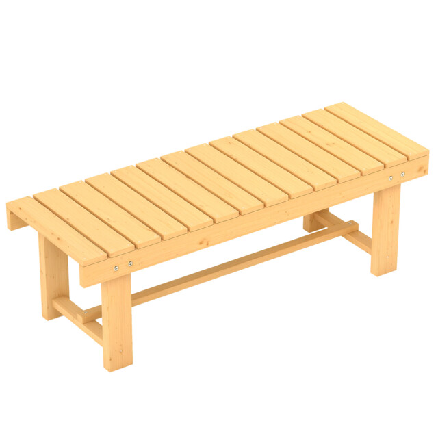 Outsunny 1.1m Outdoor Garden Bench Patio Loveseat Fir Wood 2 Person