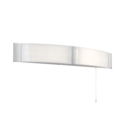 Bathroom Light Silver Onan Led Wall Ip44 Chrome Acrylic Shaver Socket