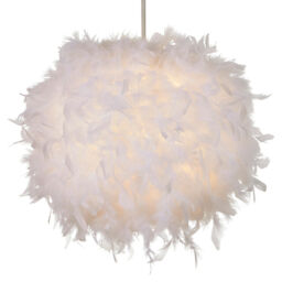 Litecraft Glow Light Shade 40cm Easyfit Feather Ball Childrens