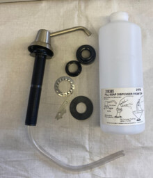 Bobrick 1000ml Counter Mounted Manual Soap Dispenser / Pump. Brushed