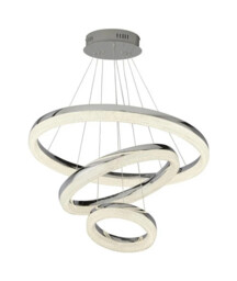 Ceiling Light Silver Circle Led Chrome Searchlight 9207-3cc