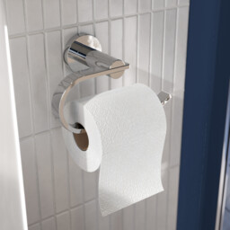 Croydex Flexi-fix Toilet Roll Holder Chrome, Modern Bathroom