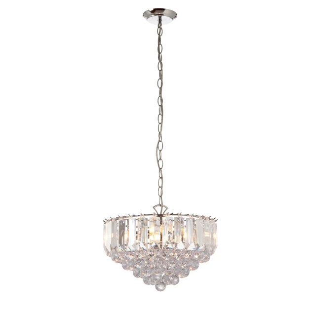 Ceiling Light Silver Fargo 3 380mm Chrome Endon Fargo-14ch