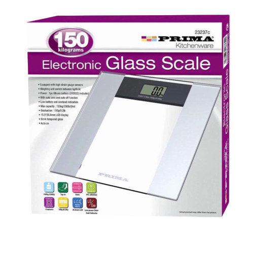Prima Electronic White Glass Scales Digital Display Lcd Weighing