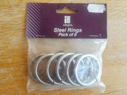 Integra Curtain Rings Satin Effect Pack Of 6