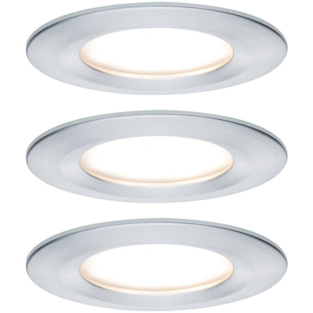 Paulmann 93462 Nova Bathroom Led 3-piece Set 18w Ip44 Aluminium