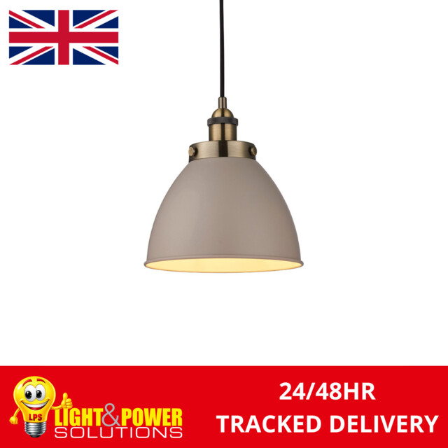 Vintage Style Single Pendant Ceiling Light 40w E27 Endon Franklin