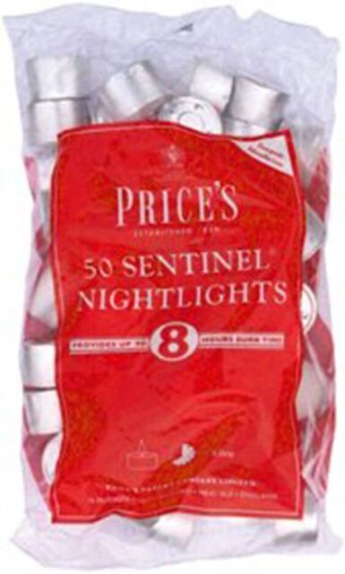 Price's Tea Night Lights Candles 8 Hour Long Burn Sentinel Tealights