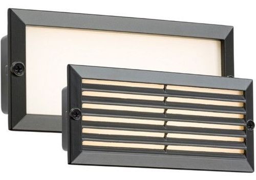 Knightsbridge Led Bricklight Outdoor Brick Wall Light Steel Black