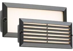 Knightsbridge Led Bricklight Outdoor Brick Wall Light Steel Black