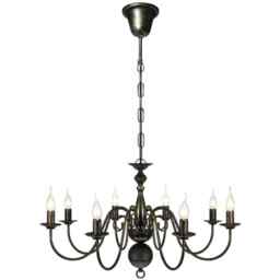 Antique Black Metal Chandelier 8 X E14 Bulbs Vidaxl