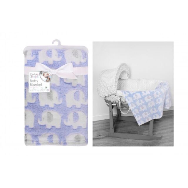 Baby Blanket Elephant Soft Fleece Newborn Wrap Pram Moses Basket Car