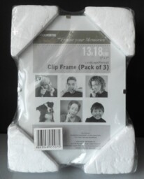 "Woolworths 2004 Pack Of Three 5 X 7"" Glass Fronted Photo Frames/clip"