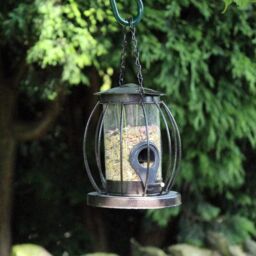 Garden Bird Seed Feeder Mini Cage Feeding Station Hanging Squirrel