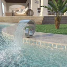 Pool Fountain Stainless Steel Silver 50x30x53 Cm Outdoor Pond Water