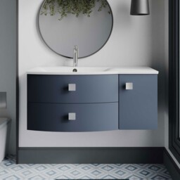 Hudson Reed Sarenna Lh Wall Hung Vanity Unit And Basin 1000mm Mineral