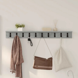 Wall-mounted Coat Rack Concrete Grey 100 X 10.5 X 10.5 Cm Vidaxl