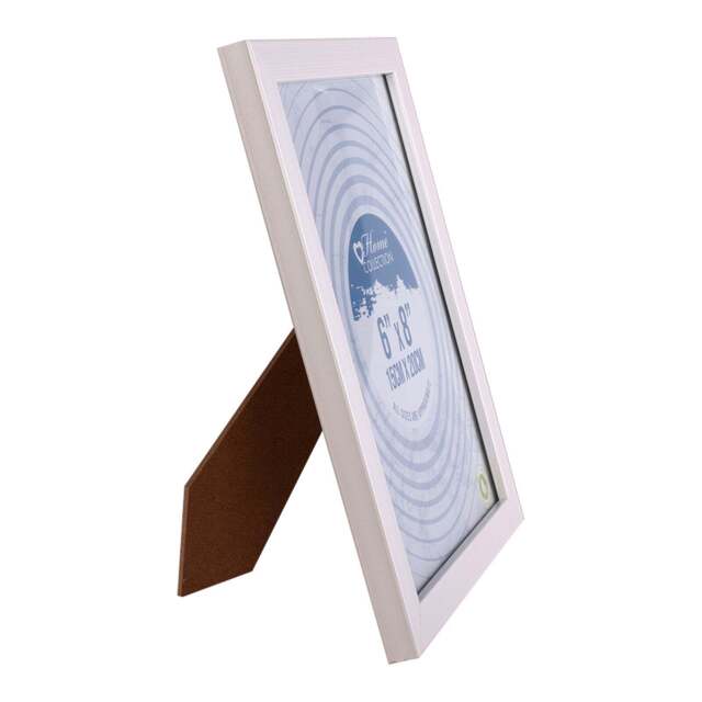"Home Collection 6x8"" Wall Mountable White Cambridge Photo Frame"
